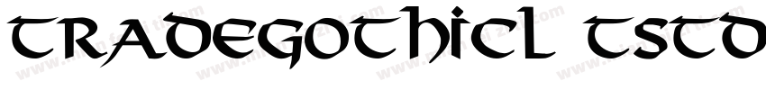 tradegothicl TStd bo字体转换
